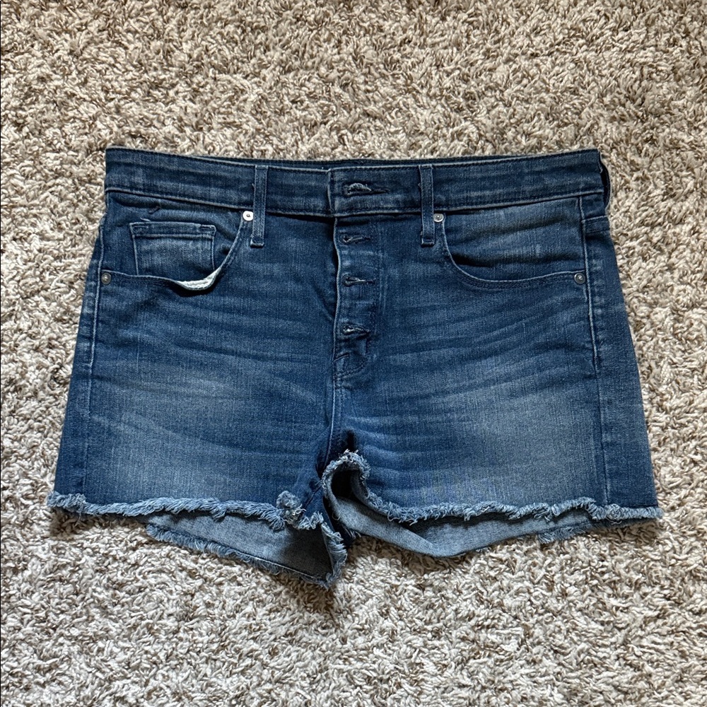 Dark Blue Denim Shorts